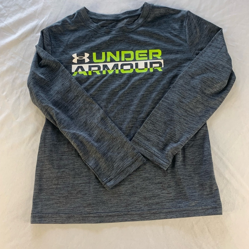 Under Armour Kids Gray Long Sleeve Shirt Size 6